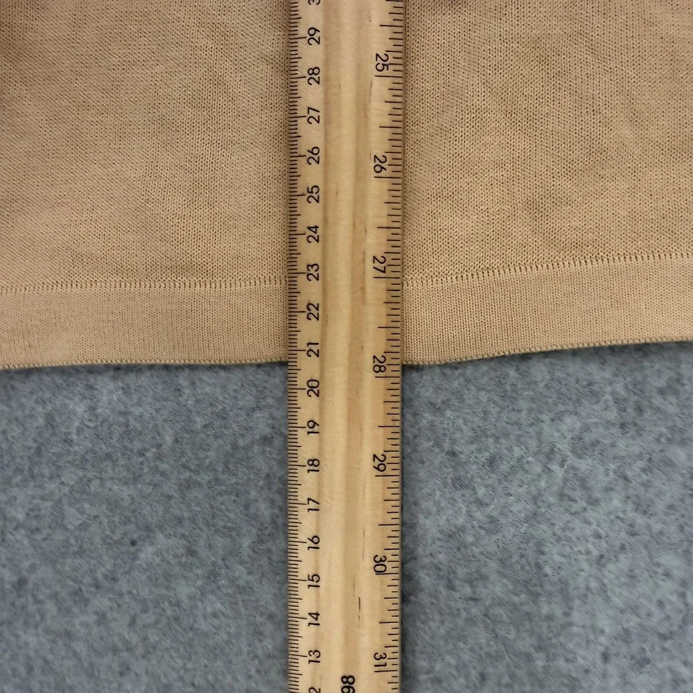 Ermenegildo Zegna Sweater Mens L Beige 1/4 Zip Cotton Pullover